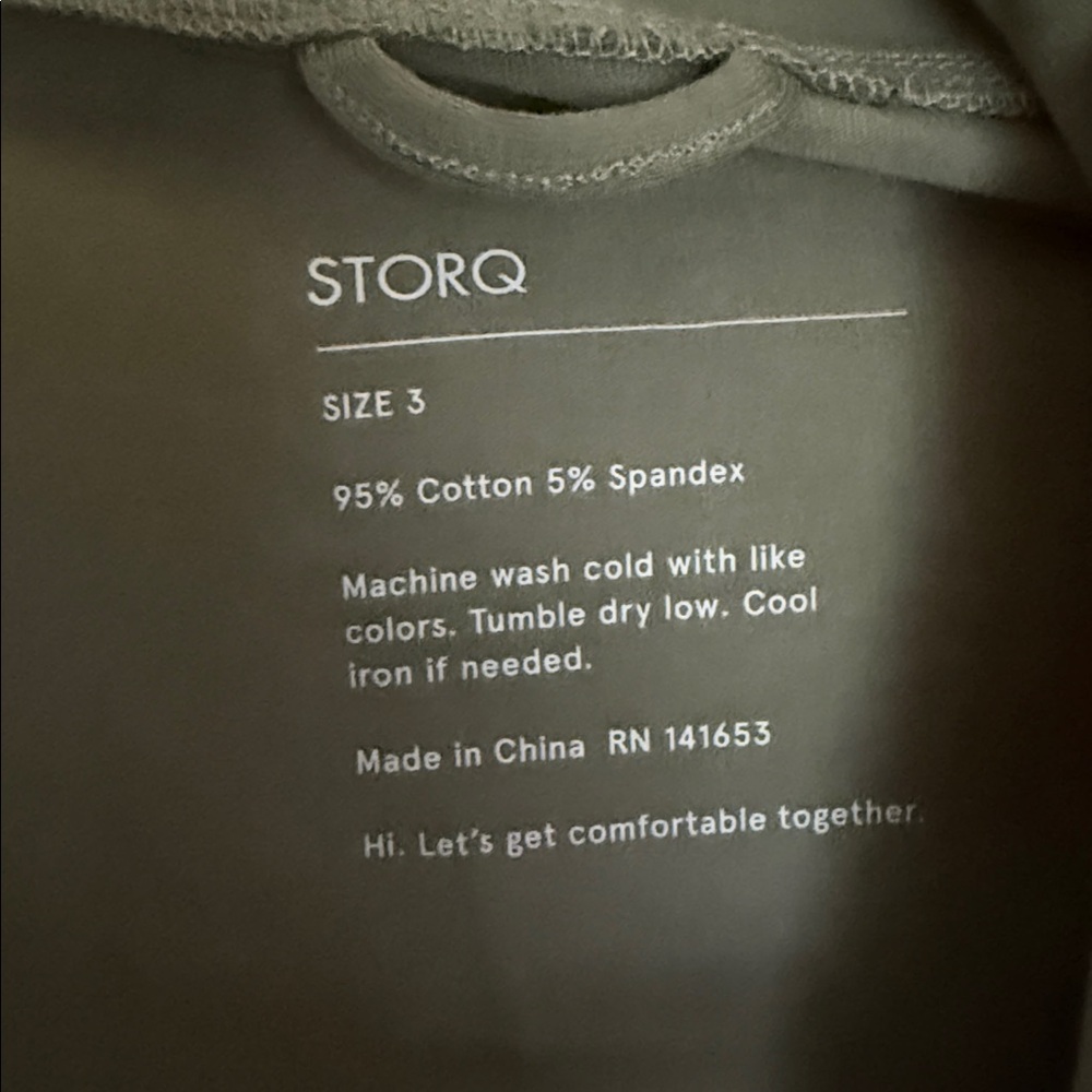 STORQ Olive Green Kimono set. Tank, robe + pants - Picture 2 of 4